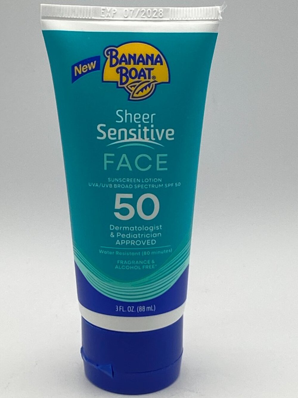 Banana Boat Sheer Sensitive Face Sunscreen Lotion SPF 50 – 3 fl oz (EXP 07/2028)